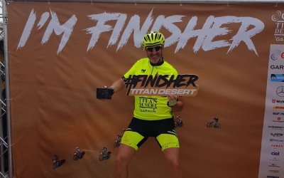 Santi Ramos a la meta de l'última etapa de la Titan | Cedida